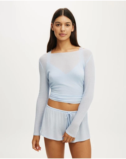 Cotton On Body - Sheer Long Sleeve Top