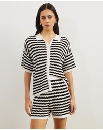 Atmos&Here - Bree Stripe Knit Top