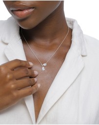 Elli Jewelry - Necklace Zirconia Drop 925 Sterling Silver