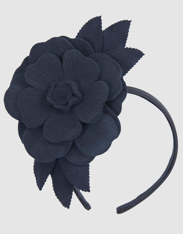 Max Alexander - Felt Navy Flower Racing Fascinator Headband