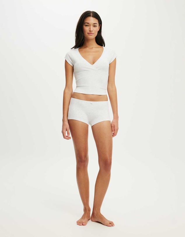 Cotton On Body - Dreamy Soft Pointelle Cross Over Tee