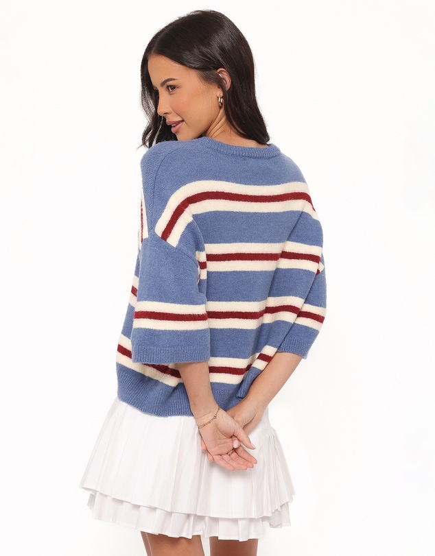 Petal & Pup - Lilith Knit Top - Blue Stripe