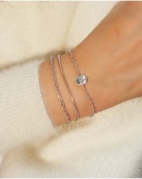 Ania Haie - Ania Haie Silver Colour-Block Mother of Pearl Star Bracelet