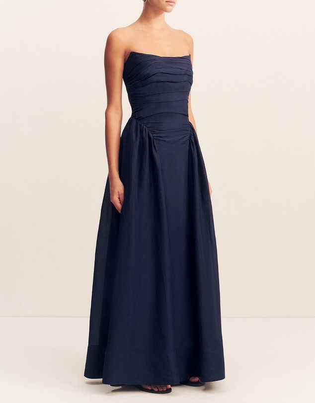 Shona Joy - Celeste Strapless Panelled Maxi Dress