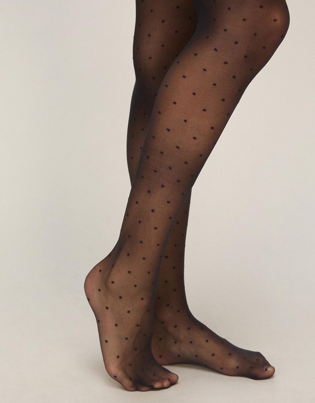 Hunkemoller - Stay Ups 15 Denier Lace Top Dots