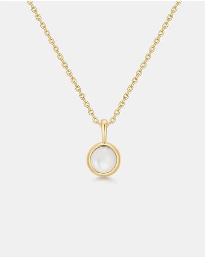 Ania Haie - Ania Haie Gold Mother of Pearl Pendant Necklace