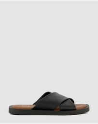 Dune London - Licorice - Black Leather