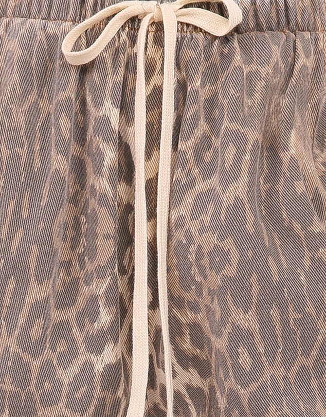 Petal & Pup - Fletcher Denim Racer Pants - Leopard