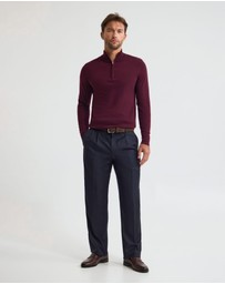 Oxford - Merino Zip-Neck Wool Pullover