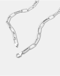 Michael Hill - 46cm (18.1”) 5.5mm-6mm Width Paperclip Chain in Sterling Silver