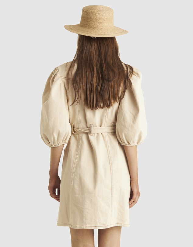 Zerafima - Holly Button Denim Dress