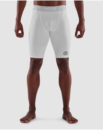 SKINS - SKINS Compression Men's Series-1 Running/Gym Half Tight White