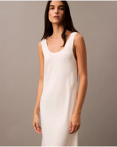 Calvin Klein - Satin Midi Slip Dress