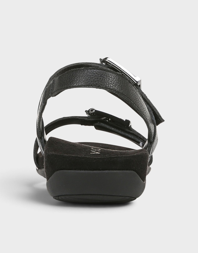 Vionic - Reese Back Strap Sandal - Black Tumbled Leather