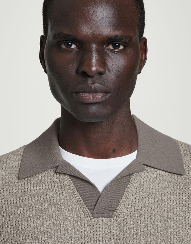 COS - Open-Knit Bouclé Polo Shirt