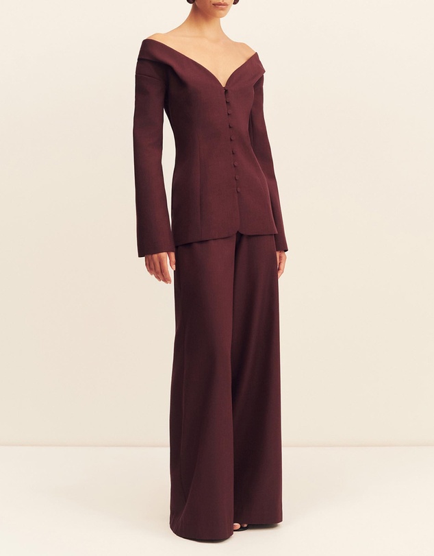 Shona Joy - Asher Off Shoulder Fitted Top