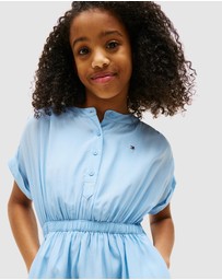 Tommy Hilfiger - Short Sleeve Tiered Shirt Dress - Kids