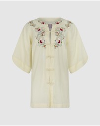 KINGA CSILLA - Reka Embroidered Berry Shirt