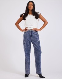 ONE TEASPOON - Purple Rain Cargo Motion Denim Jeans