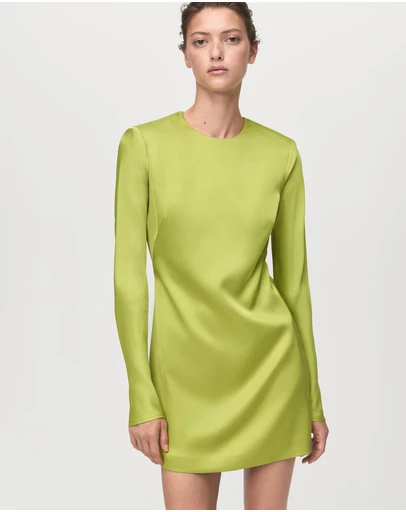 M.N.G - Open-Back Satin-Effect Dress