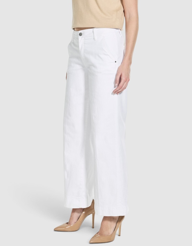 GUESS - Mid-Rise Zoya Wide Leg Crop Jeans