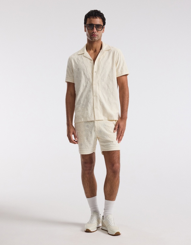 Calibre - Plush Terry Logo Short Sleeve Shirt Ivory