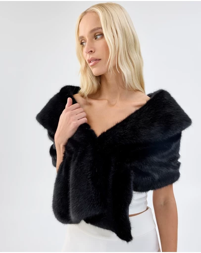 Unreal Fur - Champagne Wrap