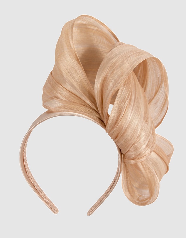Fillies Collection - Bespoke Nude Bow Racing Fascinator