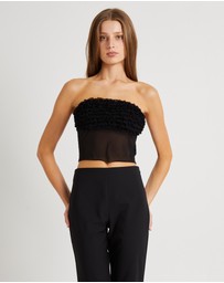 Alice In The Eve - Kaylee Mesh Ruffle Top