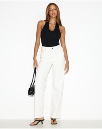 Dazie - Paris High Waisted Straight Leg Denim Jeans