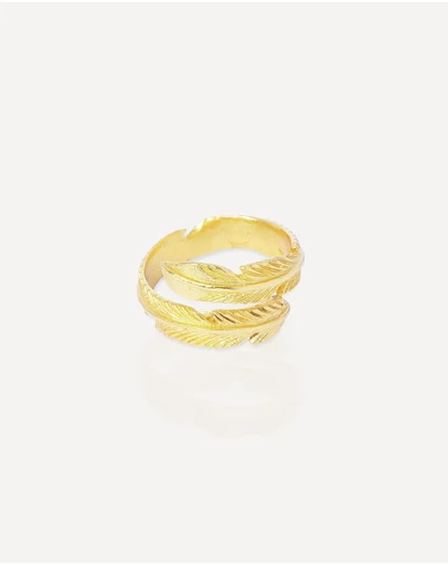 Ottoman Hands - Gold Feather Ring