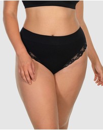 B Free Intimate Apparel - Contour Lace High Cut Briefs - 3 Pack