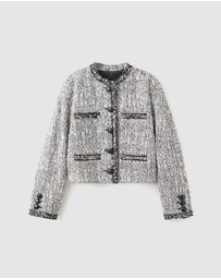 M.N.G - Tweed Jacket With Frayed Ends