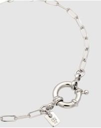 Kuzzoi - ICONIC EXCLUSIVE - Bracelet Male Smiling Face Long Link Chain 925 Sterling Silver