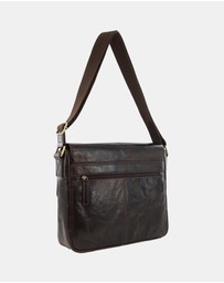 Pierre Cardin - Pierre Cardin Men's Leather Classic Messenger/Computer Bag