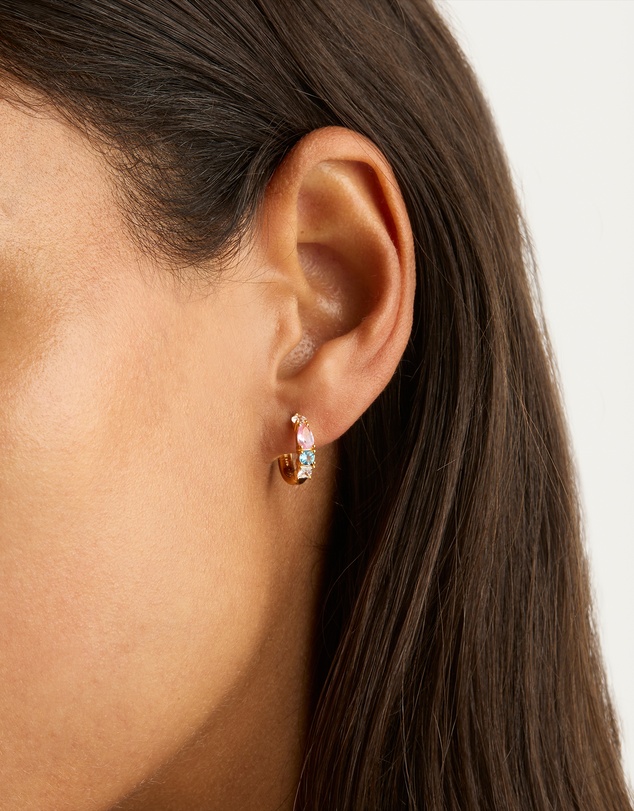 By Charlotte - Gold Cherish Deeply Hoops