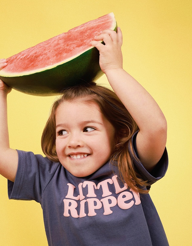 Skwosh - Little Ripper Kids Slang Tee in Navy