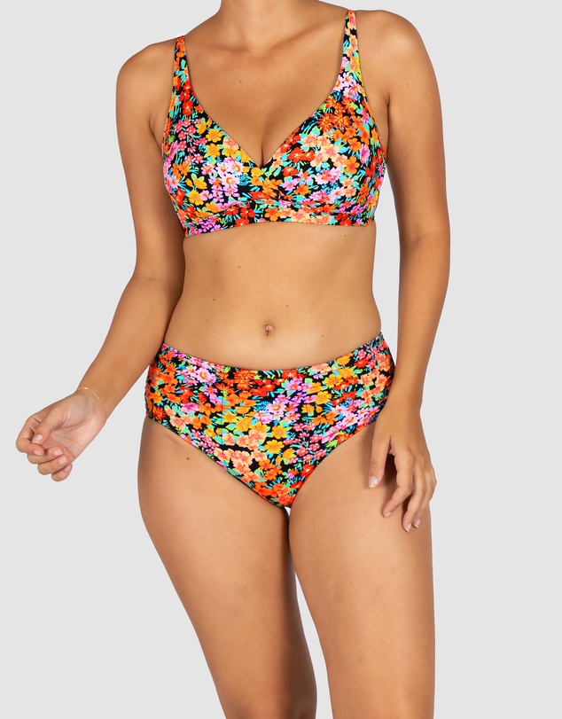 Baku Swimwear - Biarritz Ruched Mid Bikini Bottom