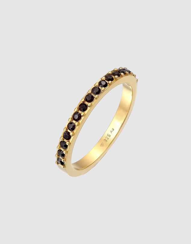 Elli Jewelry - Memoire Band Ring in Gold-Plated 925 Silver