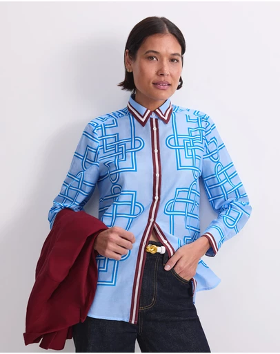 Sportscraft - Rhodes Long Sleeve Cotton Silk Shirt