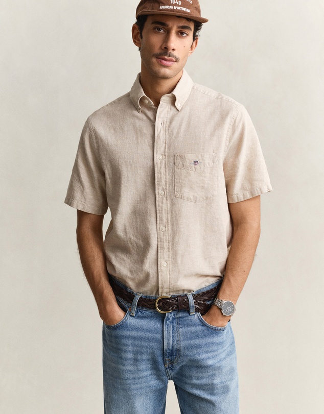 Gant - Cotton Linen Short Sleeve Shirt