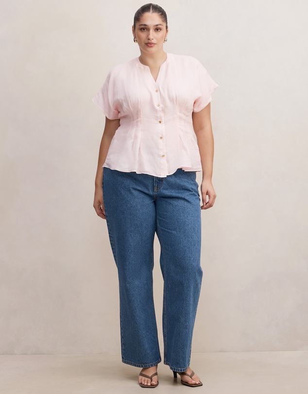 Forever New Curve - Jemma Curve V Neck Blouse