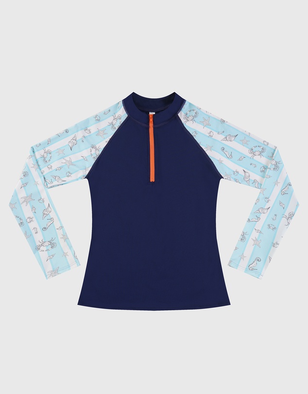 Aqua Blu Kids - Mariner Long Sleeve Rash Vest - Teens