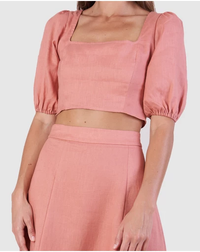 Amelius - Violetta Linen Crop Top