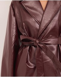 Calli - Nicholas Leather Look Trench Coat