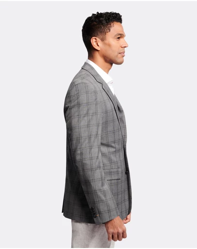Brooksfield - Textured Check Stretch Blazer