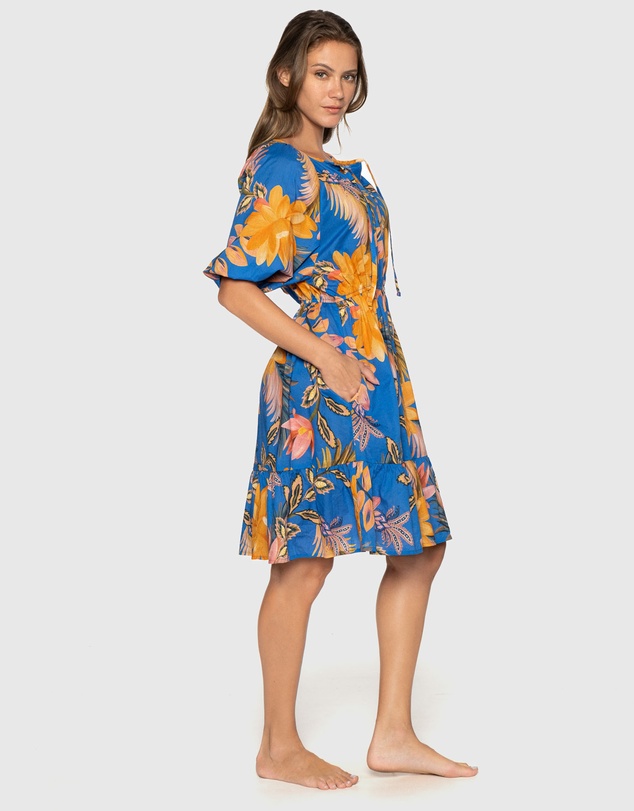Nip Tuck Swim - Blue Mango Tango Morning Bay Dress