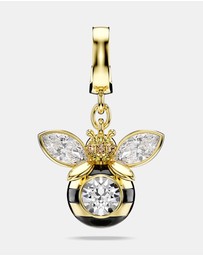 Swarovski - Idyllia charm, Mixed cuts, Bee, Multicoloured, Gold-tone plated