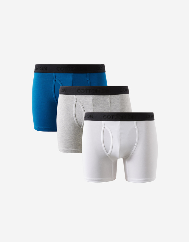 Cotton On - 3 Pack Mens Organic Cotton Boxer Brief