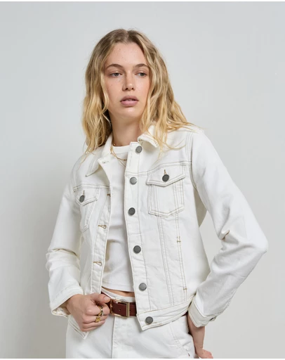 DRICOPER DENIM - Dita Ivory Denim Jacket
